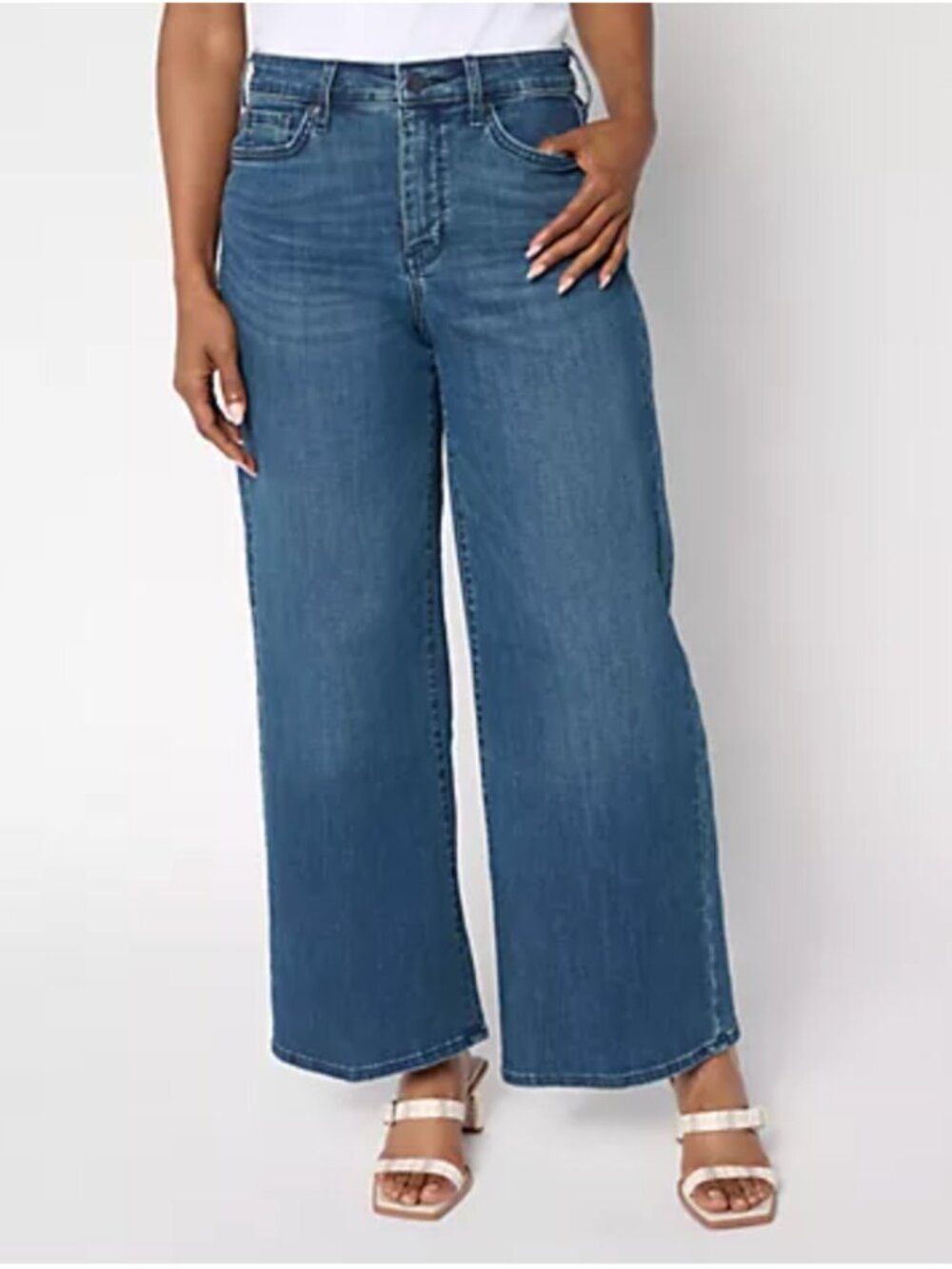 NYDJ Brodi Wide Leg Ankle Jeans - Ibiza Blues 12